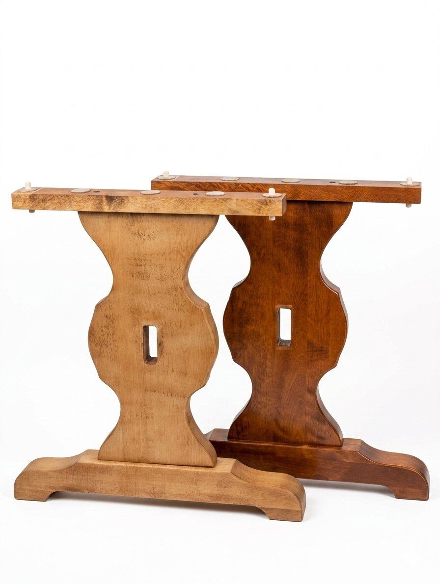 Pattes de table avec deux options de finition — Finition Boily
